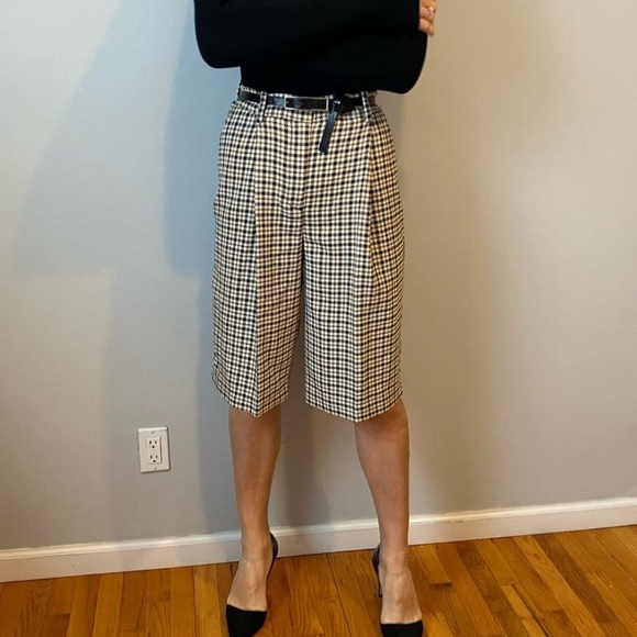 Zara Pants - Zara Plaid Cropped Trousers